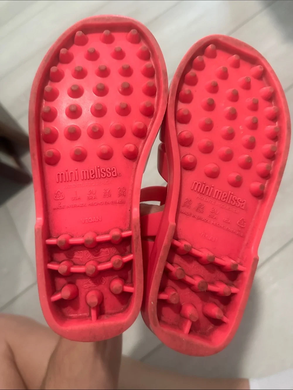 Mini Melissa Neon Pink Jelly Possession Sandals